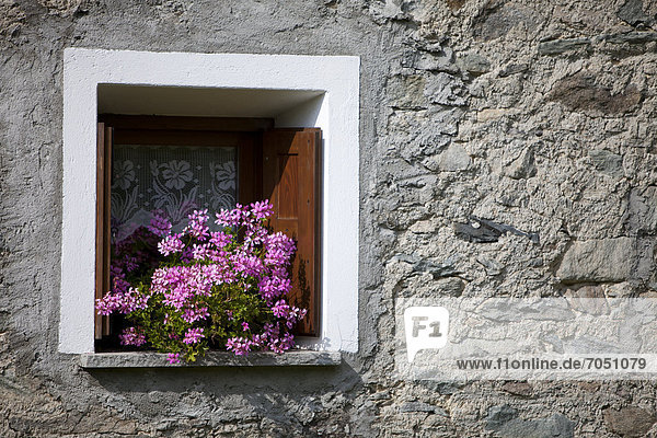 nahe Europa Stein Fenster Wohnhaus Italien