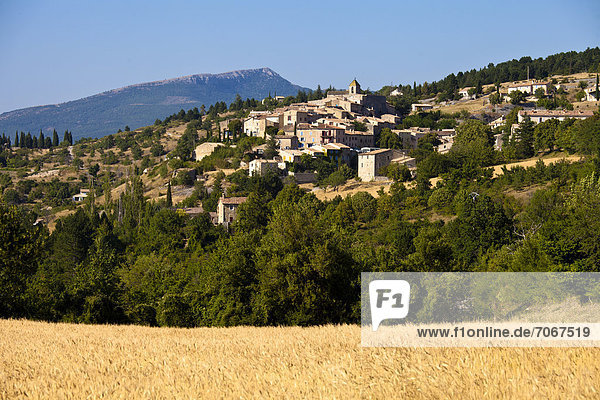 Blick auf die mittelalterliche Stadt Aurel  Vaucluse  Provence  Frankreich  Europa