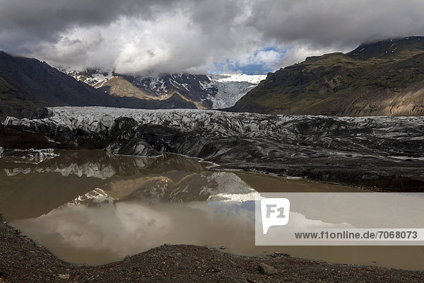Gletscherzunge des Svinafellsjökull  Skaftafell  Vatnajökull  Südisland  Island  Europa