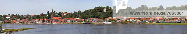Panorama Europa Stadt Ansicht Deutschland Lauenburg Schleswig-Holstein