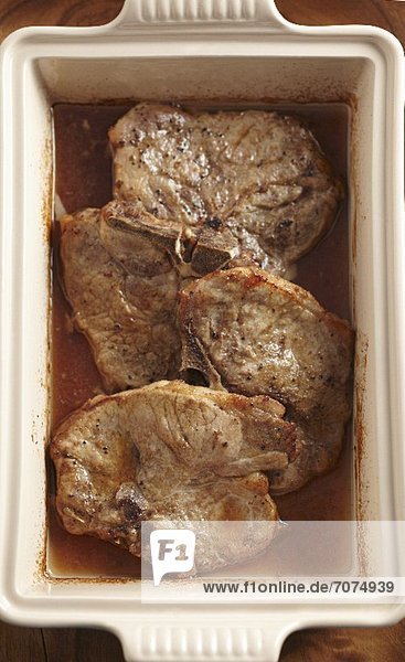 Bone-In Pork in Baking Dish