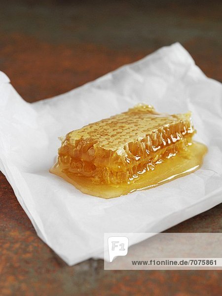 A honeycomb with honey