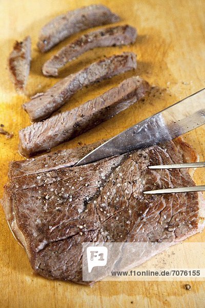 einsteigen schneiden Steak