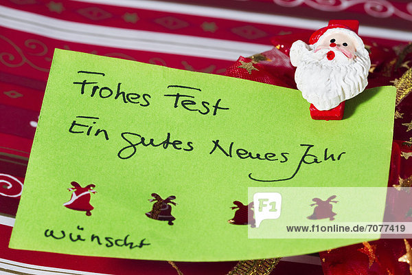 Christmas greeting card  Frohes Fest  Ein gutes neues Jahr  German for Merry Christmas  Happy New Year