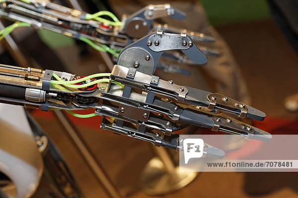 Bewegliche Hand von RoboThesbian  humanoider Roboter von Engineered Arts  Ideenpark 2012  Essen  Ruhrgebiet  Nordrhein-Westfalen  Deutschland  Europa