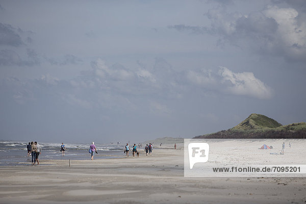 Östlicher Strandabschnitt  Hundestrand  der Insel Langeoog  Niedersachsen  Deutschland  Europa