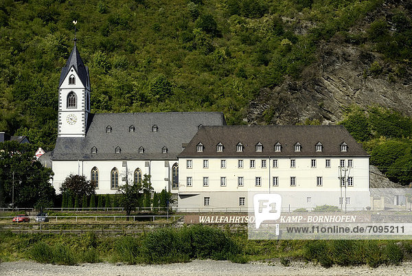 Pilgrimage Monastery of Kamp-Bornhofen  UNESCO World Cultural Heritage Site Upper Middle Rhine Valley  Rhein-Lahn-Kreis district  Rhineland-Palatinate  Germany  Europe