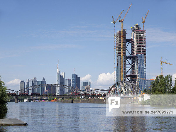 New European Central Bank  ECB  under construction  Frankfurt am Main  Hesse  Germany  Europe