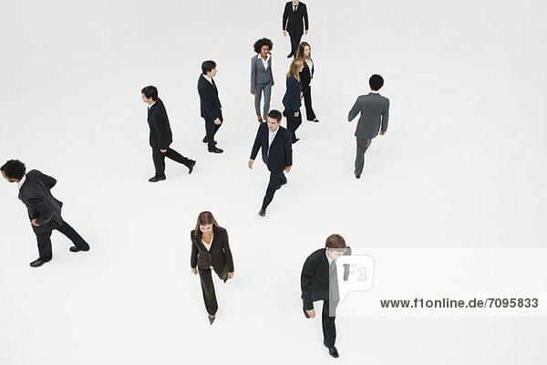 Business professionals on the move