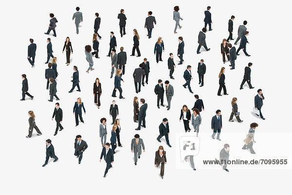 Large group of business people  high angle view