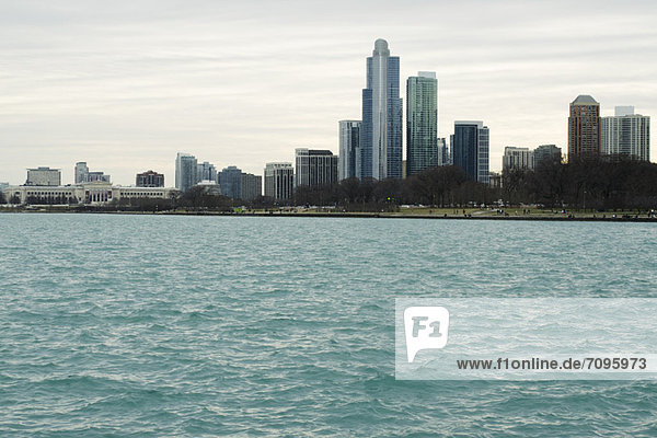 Art Institute und Millennium Park vom Lake Michigan aus gesehen Chicago