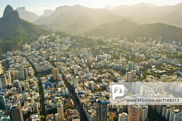 Luftaufnahme der Distrikte von Rio de Janeiro  Brasilien