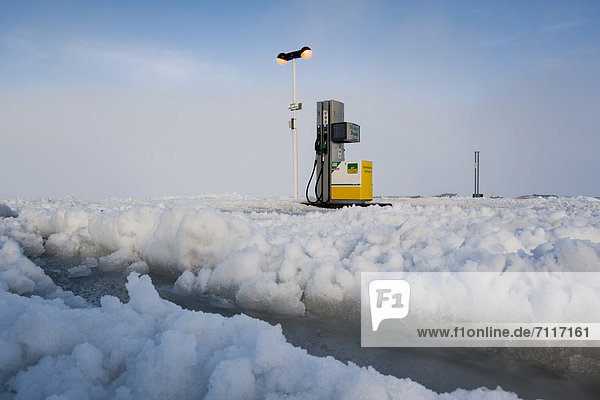 Last petrol station before the Icelandic Highlands Hrauneyjar Iceland Europe