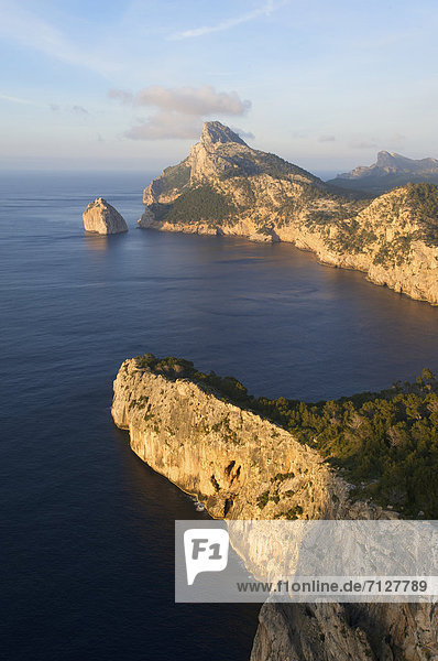 Außenaufnahme Landschaftlich schön landschaftlich reizvoll Europa Tag europäisch Küste niemand Meer Natur Insel Mallorca Kap Formentor Balearen Balearische Inseln Mirador freie Natur Spanien spanisch