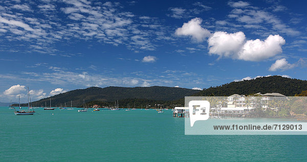 Fußgängerbrücke durchsichtig transparent transparente transparentes Hafen Berg Urlaub Entspannung ruhen Wolke Reise Gemütlichkeit Stadt Großstadt Hotel Meer Insel schwimmen Stadtplanung türkis Australien Queensland Rest Überrest Romantik Tourismus Whitsunday Islands Pfingstsonntagsinseln