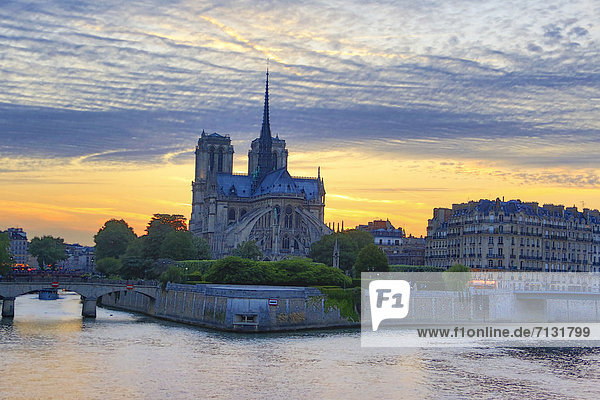 Skyline  Skylines  Paris  Hauptstadt  Frankreich  Europa  Sonnenuntergang  Reise  Großstadt  Architektur  Kunst  Fluss  Kathedrale  Seine  Notre Dame  Denkmal  Innenstadt