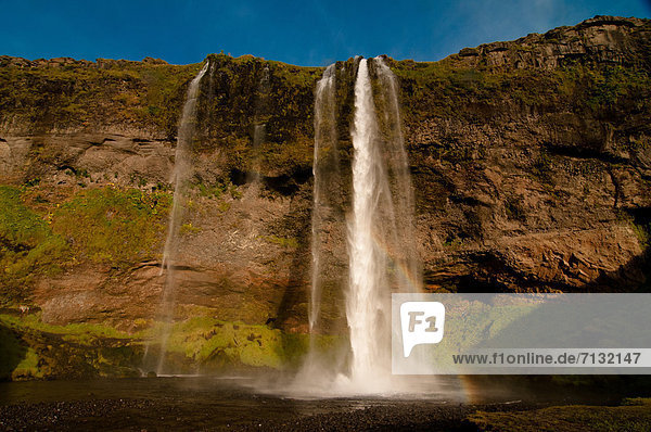 Sehenswürdigkeit  Wasser  Europa  Natur  Wasserfall  Island  Seljalandsfoss