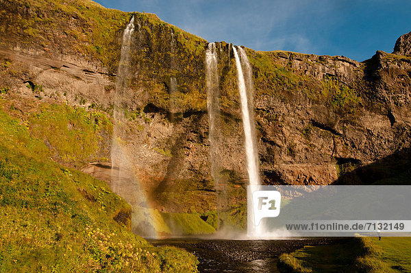 Sehenswürdigkeit  Wasser  Europa  Natur  Wasserfall  Island  Seljalandsfoss