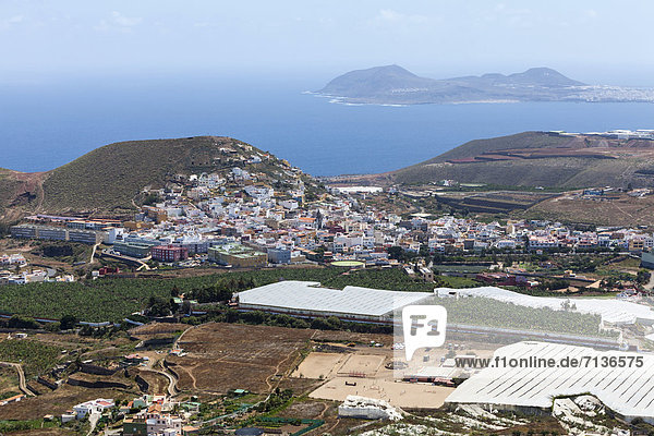 Europa Bauernhof Hof Höfe Kirche Labrador Kanaren Kanarische Inseln Gran Canaria Spanien