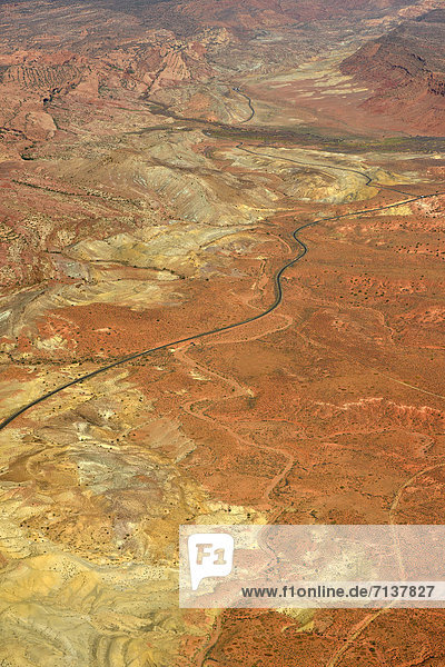 Luftaufnahme Salt Valley  Arches-Nationalpark  Moab  Utah  Vereinigte Staaten von Amerika  USA
