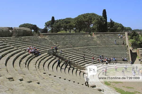 Roman theatre  Ostia Antica  Latium  Lazio  Italy  Europe