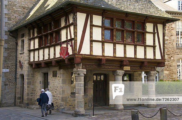 Frankreich Europa Wohnhaus Herrenhaus flirten Altstadt Bretagne Jahrhundert Dinan