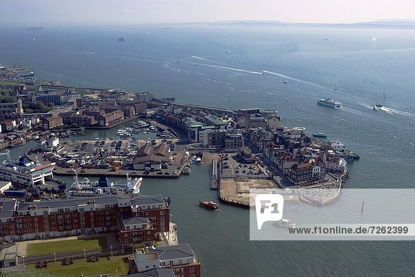 View of Old Portsmouth from Spinnaker Tower  Portsmouth  Hampshire  England  United Kingdom  Europe