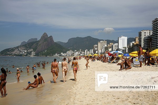 Ipanema Strand  Rio De Janeiro  Brasilien  Südamerika