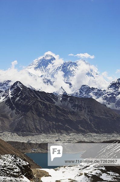 Mount Everest  Sagarmatha  See  Ansicht  Berg  Gebirgszug  Himalaya  UNESCO-Welterbe  Asien  Nepal