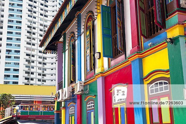 gebräunt  braun  Gebäude  Südostasien  Asien  Residenz  Singapur