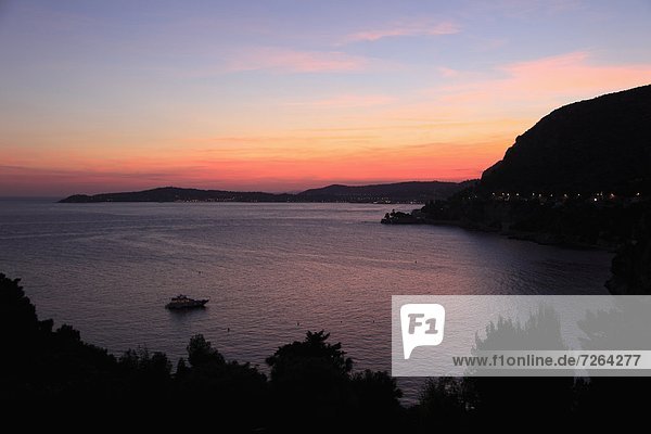 Frankreich Europa Sonnenuntergang Provence - Alpes-Cote d Azur Cote d Azur