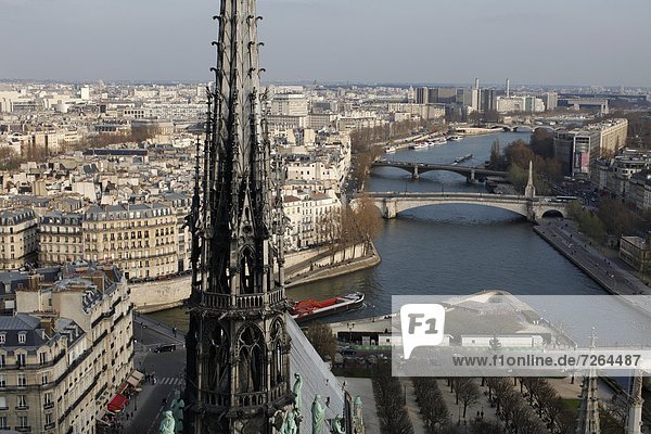 Dach  Paris  Hauptstadt  Frankreich  Europa  Kathedrale  Ansicht