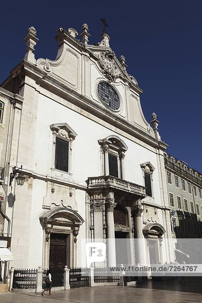 Lissabon  Hauptstadt  Europa  Lifestyle  Kirche  Fassade  Barock  Baixa  Ortsteil  Portugal