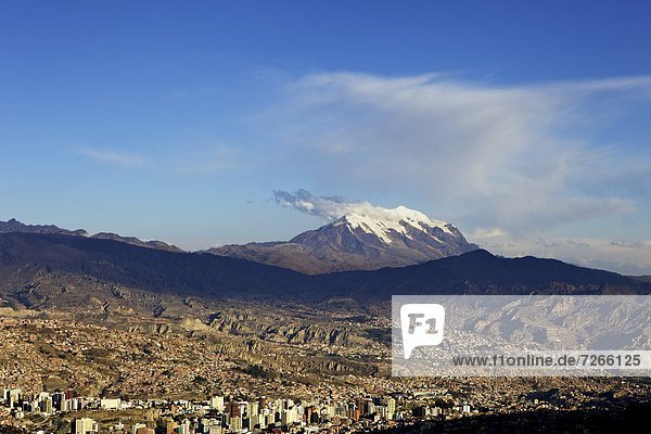 über Hintergrund Ansicht Berg Bolivien Südamerika