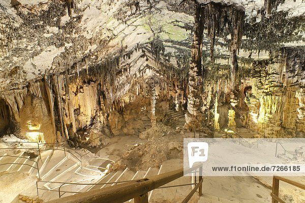 Inside the Caves d'Arta  Llevant  Mallorca  Balearic Islands  Spain  Europe