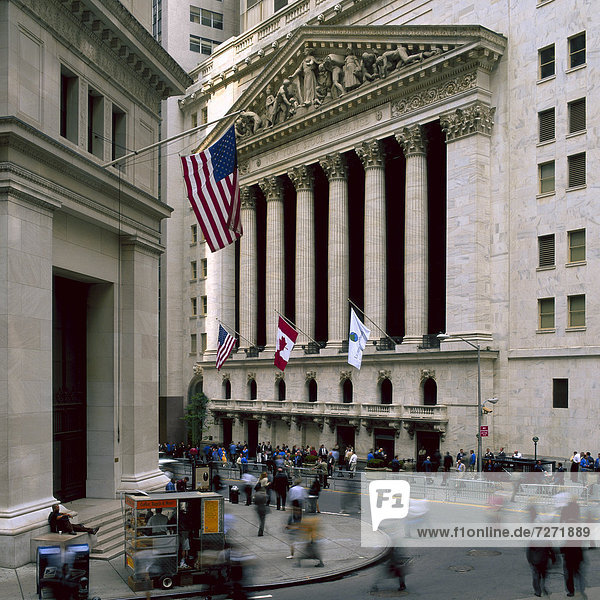 Front of the New York Stock Exchange  USA
