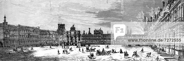 Der Brand der Tuilerien  Königsschloss in Paris  Zerstörung beim Aufstand der Pariser Kommune oder La Commune de Paris  1871  Paris  Frankreich  Europa