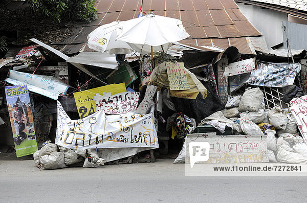 Haufen Wohnhaus frontal Abfall Asien Thailand