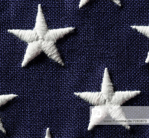 Nahaufnahme von Sternen auf US-Flagge