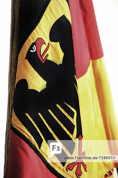 Flag of the German armed forces with the federal eagle  troop flag  Germany  Europe