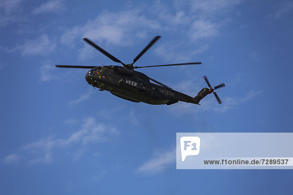 CH-53 helicopter at an air show in Laupheim  Baden-Wuerttemberg  Germany  Europe
