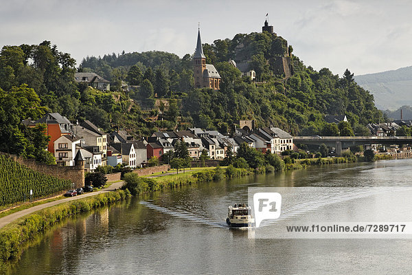 nahe Europa fließen Fluss Deutschland Hausboot Rheinland-Pfalz Saarburg