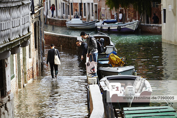 Hochwasser in Venedig  Italien