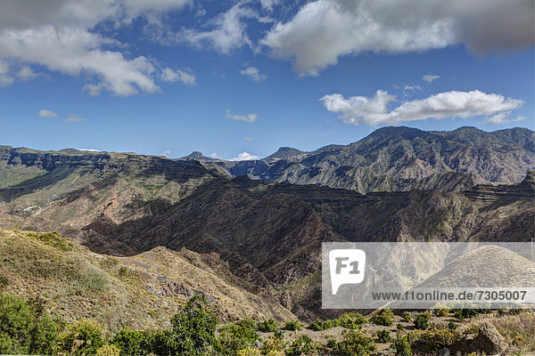 Die Berge Caldera de Tejeda  Region Artenara  Gran Canaria  Kanarische Inseln  Spanien  Europa  ÖffentlicherGrund