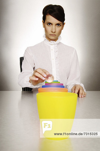 Businesswoman  aged 24  making a decision