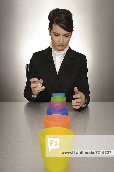 Businesswoman  aged 24  making a decision