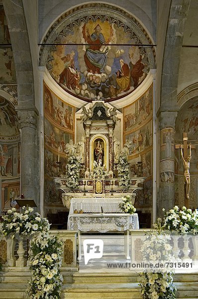 Italy  Liguria  Imperia  Santuario di Monte Grazie  the altar                                                                                                                                       