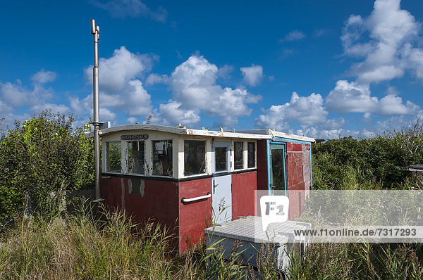 Fisherman's hut in the port of Hvide Sande  West Jutland  Denmark  Europe