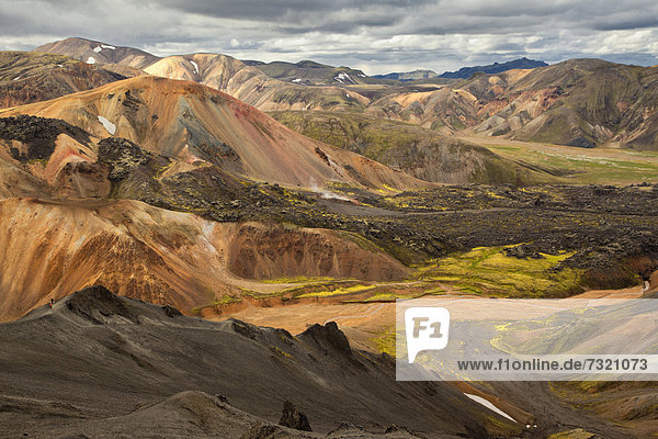 Lavafeld Landmannalaugar Island Europa