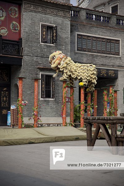 Traditional Lion dance  Foshan  China